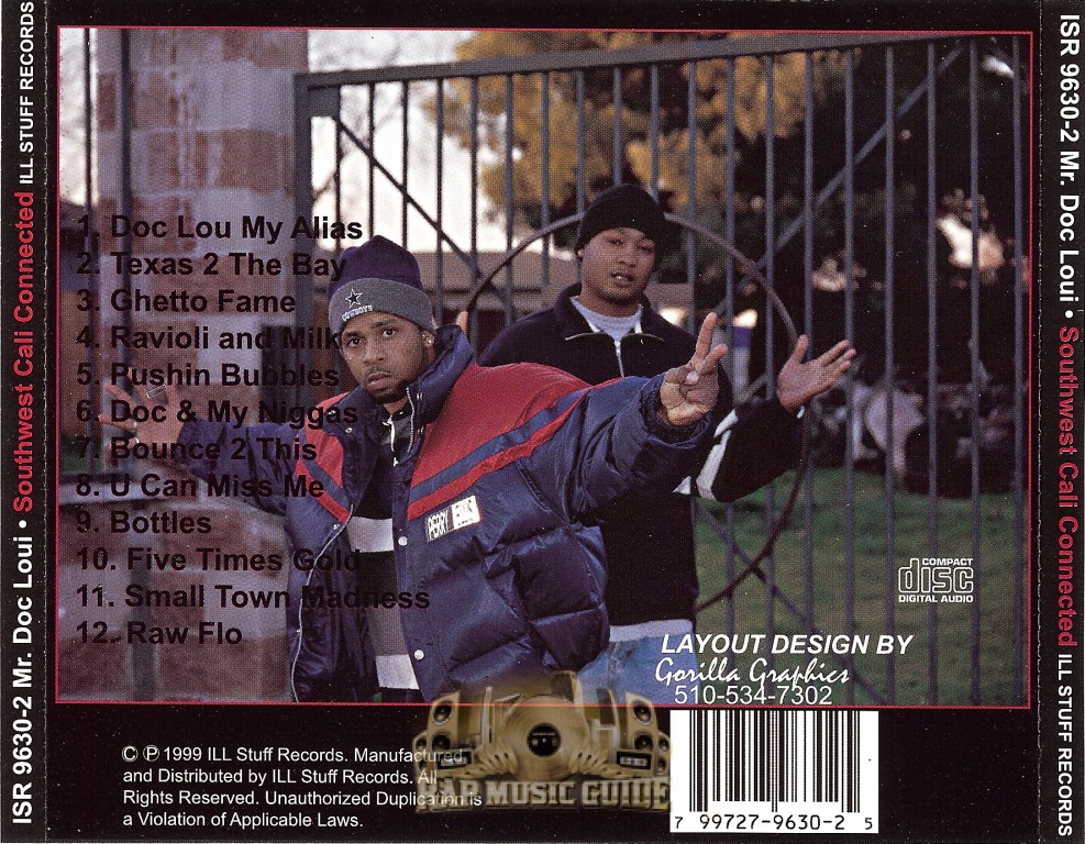 Doc Loui Southwest Cali Connected 1st Press. CD Rap Music Guide